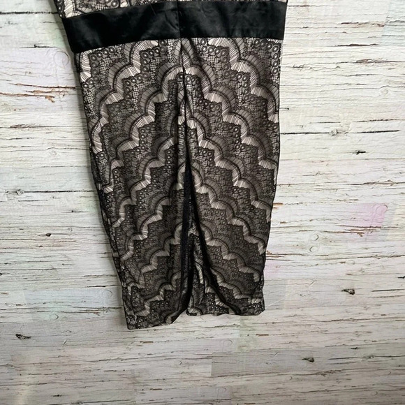 JS collections lace black brown cream size 4 dress - Picture 9 of 9